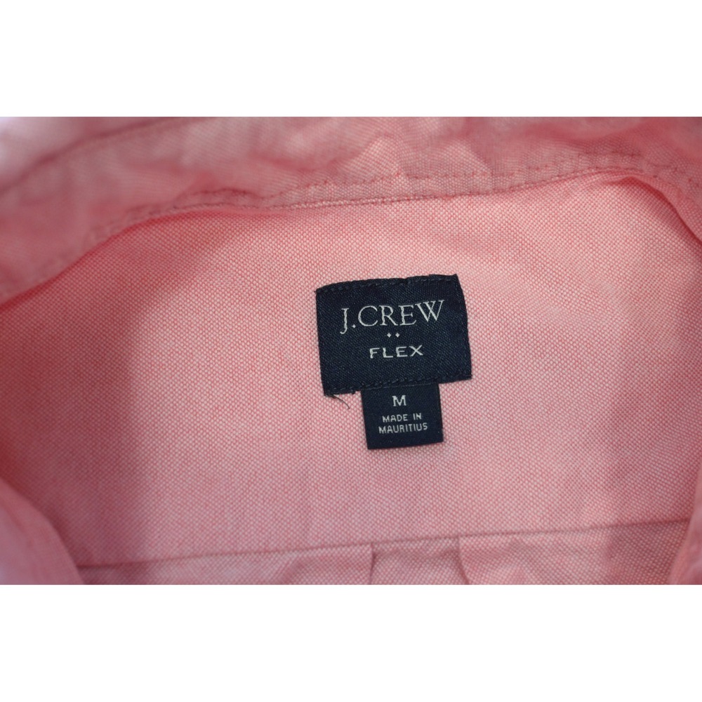 J.Crew Button Down Dress Shirt Mens Medium Pink Flex Oxford Long Sleeve EUC - Picture 6 of 9